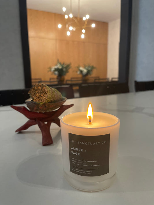 Amber + Sage Soy Coconut Candle